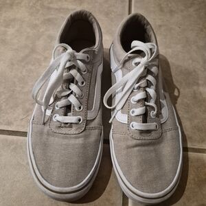 Vans Beige and White Sneakers